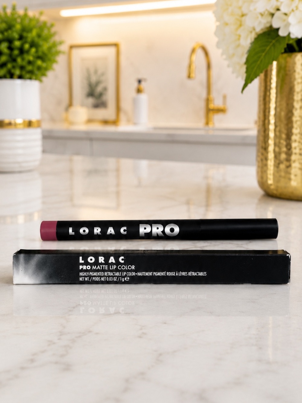 LORAC PRO Matte Lip Color Mauve Retractable Lipstick Pencil NEW IN BOX